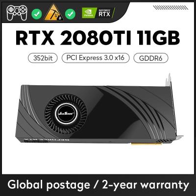 RTX2080 JIESHUO-RTX 2080TI 11GB 352bit GDDR6 NVIDIA RTX 20 시리즈, 8 핀 RTX2080 TI 컴퓨터 그래픽 카드
